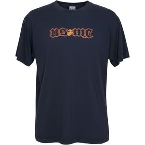 7.62 Design USMC Marine Corps Men XL T-Shirt Black Pray For Peace Train For War